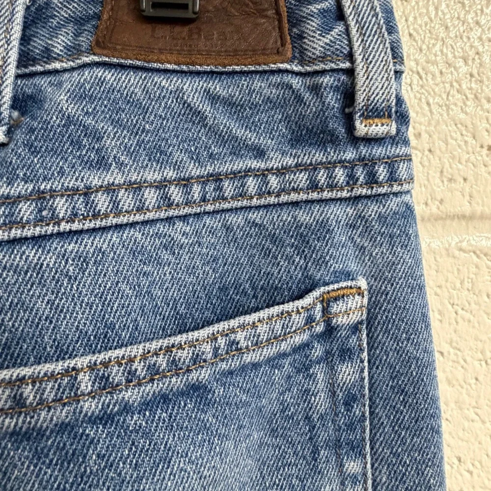L.L. Bean Mens Flannel Lined Straight Denim Jeans 35x32 Blue Insulated Gorpcore